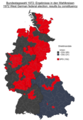 Constituency results, 1972