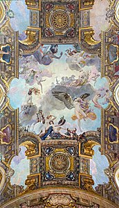 Paintings on the ceiling of the Hall of Illustrious.