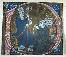 manuscript image of a Saxon saint