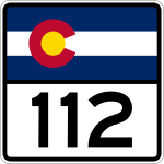 Straßenschild der Colorado State Highway 112