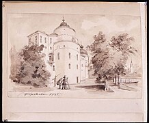Drawing of Gripsholm Castle by Fritz von Dardel, 1845