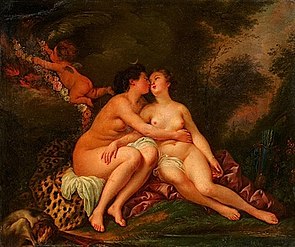 Diane et Callisto, by Nicolas-René Jollain, 1770, oil on canvas.