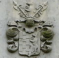 Wappen derer von Wolffradt an der Kirche in Lüssow