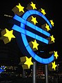 Image 33The Euro symbol shown as a sculpture outside the European Central Bank (from Symbols of the European Union)