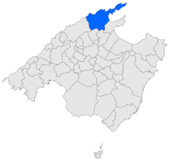 Location of Pollença in Mallorca