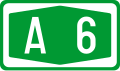 A6 motorway shield
