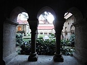 Cloister surrounding the courtyard of the cathedral