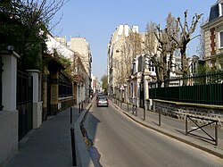 Rue Boileau auf der Höhe der Rue Molitor.