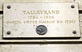 Talleyrand lived at No 7 in 1790.
