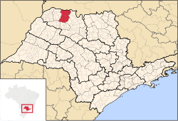 Location of the Microregion of Votuporanga