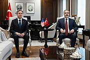Secretary Blinken with Turkish Foreign Minister Hakan Fidan in Ankara, Turkey, November 2023