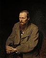 Image 4 Fyodor Dostoevsky Painting: Vasily Perov Fyodor Dostoevsky (1821–81; depicted in 1872) was a Russian novelist, short story writer, essayist and philosopher. After publishing his first novel, Poor Folk, at age 25, Dostoyevsky wrote (among others) eleven novels, three novellas, and seventeen short novels, including Crime and Punishment (1866), The Idiot (1869), and The Brothers Karamazov (1880). More selected portraits
