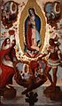 Painting of Our Lady of Guadalupe, including scenes of the apparition of the Virgin Mary to Juan Diego by Josefus De Ribera Argomanis. (1778)