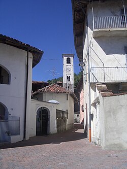 View of the village, with the church of San Bartolomeo