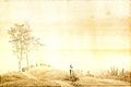 Caspar David Friedrich: Wallfahrt bei Sonnenuntergang, um 1805