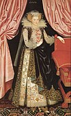 Elizabeth Cary, Viscountess Falkland by William Larkin, 1614.