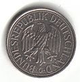 Bundesadler auf der 1-DM-Münze