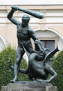 Adriaen de Vries, Hercules slays a dragon (now at Waldstein Palace, Prague)