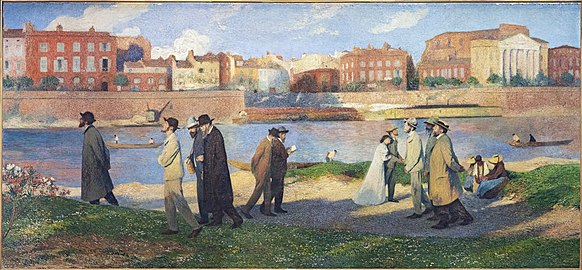 Les bords de la Garonne, les promeneurs ou les rêveurs (The banks of the Garonne, walkers or dreamers), 1906, Capitole de Toulouse