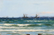 Die Panzerschiffe Helgoland und Tordenskjold vor Kullaberg (1884)