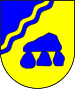Das Wappen der Gemeinde Schwedeneck zeigt einen stilisierten Dolmen.