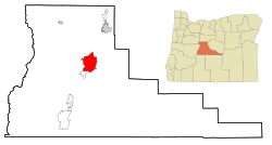 Location in Bend in Deschutes County, Oregon