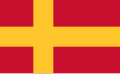 Unofficial flag representing the Swedish-speaking minority in Finland. To be flown along with the Finnish National Flag (1902)