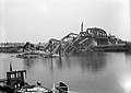 Destroyed railway bridge during World War II