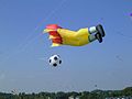Frank Vincentz plays soccer in the sky for fun.