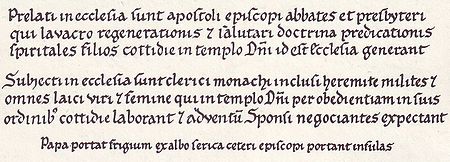 Abbildung mit Textauszug aus „Hortus Deliciarum“, siehe folgende Tabelle