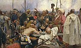 Ilya Repin, Reply of the Zaporozhian Cossacks, 1880–1891, State Russian Museum, St. Petersburg