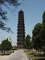 The Iron Pagoda of Kaifeng, China, built in 1049