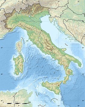 Map showing the location of Valli di Comacchio