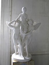 Zephyrus, Psyche and Eros, statue by John Gibson.