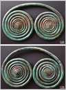Copper spiral ornaments