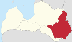 Location of Latgale in Latvia