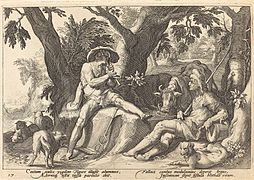 Mercury Putting Argus to Sleep by Hendrik Goltzius (16th or 17th century)