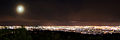 View of Adelaide Plains at night from the summit.