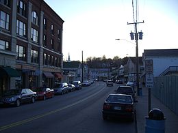 The Groton part of downtown Mystic