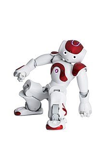 This is a Nao robot often used for HRI research