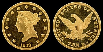NNC-US-1839-G$10-Liberty Head (old style)