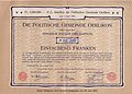 Obligation über 1000 Franken der politischen Gemeinde Oerlikon vom 2. Juni 1901