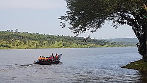 Passenger tour boat on Lake Muhazi