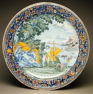 Plate, 1736, with Venus and Adonis, 23 1/8 in. (58.7 cm)