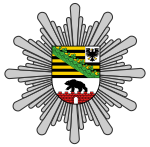 Logo der Polizei Sachsen-Anhalt mit Polizeistern