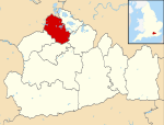 Runnymede shown within Surrey