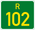 Regional route R102 shield