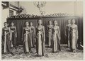 Srimpi dancers in traditional costume in 1900