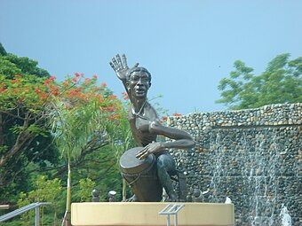 Statue of conguero in Caguas