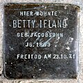 Stolperstein für Betty Ifland (Pantaleonstraße 18)